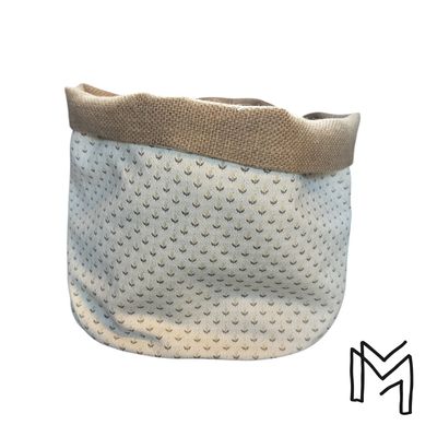Medium opbergmand uit recuptextiel - mini boho flowers