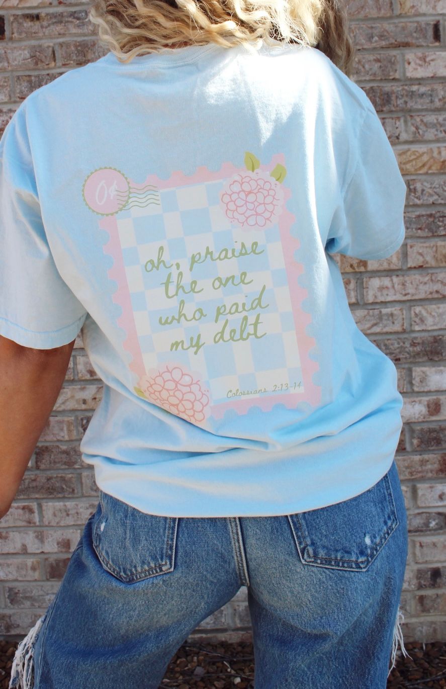 Praise the One Who Paid My Debt Postage Stamp T-Shirt
