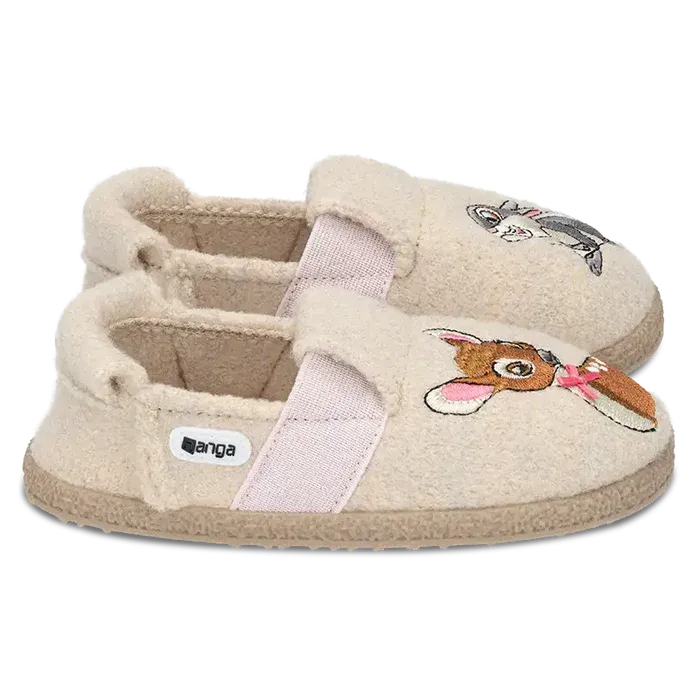 Nanga Bambi 2.0 Hausschuh Schurwolle Natur – Reh & Hase