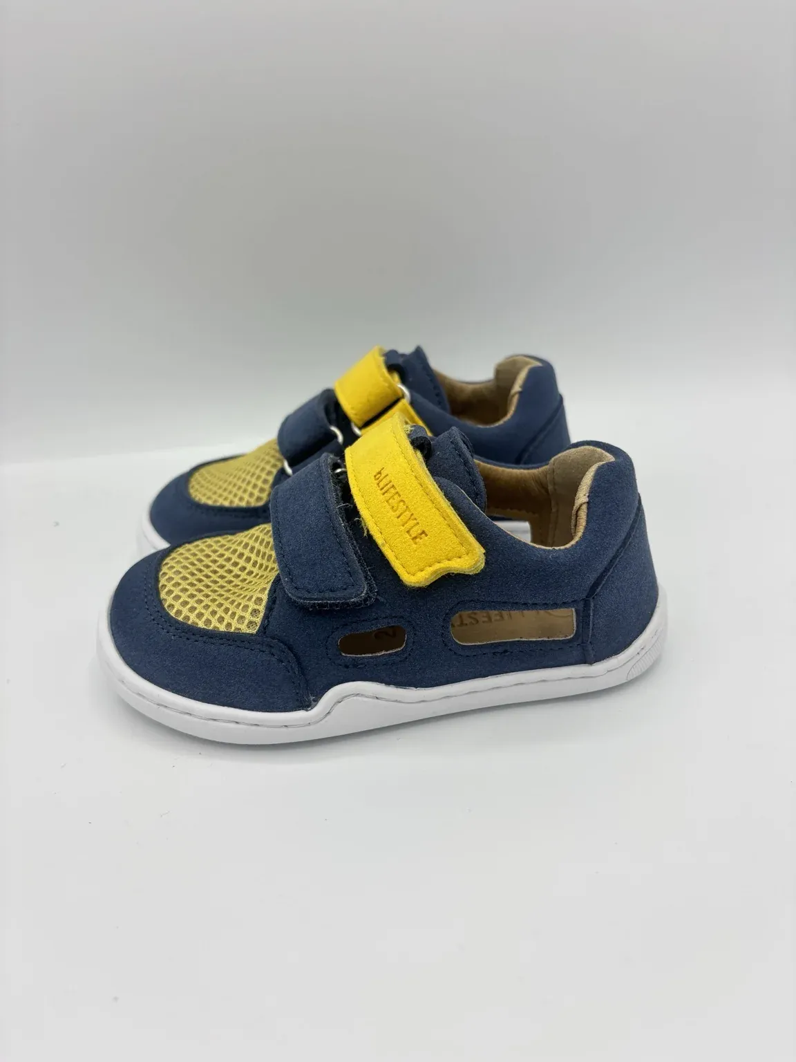 bLifestyle Komodowaranstyle Sandale breit meerblau – leichte Barfußsandale für Alltag, Kita und Spielplatz