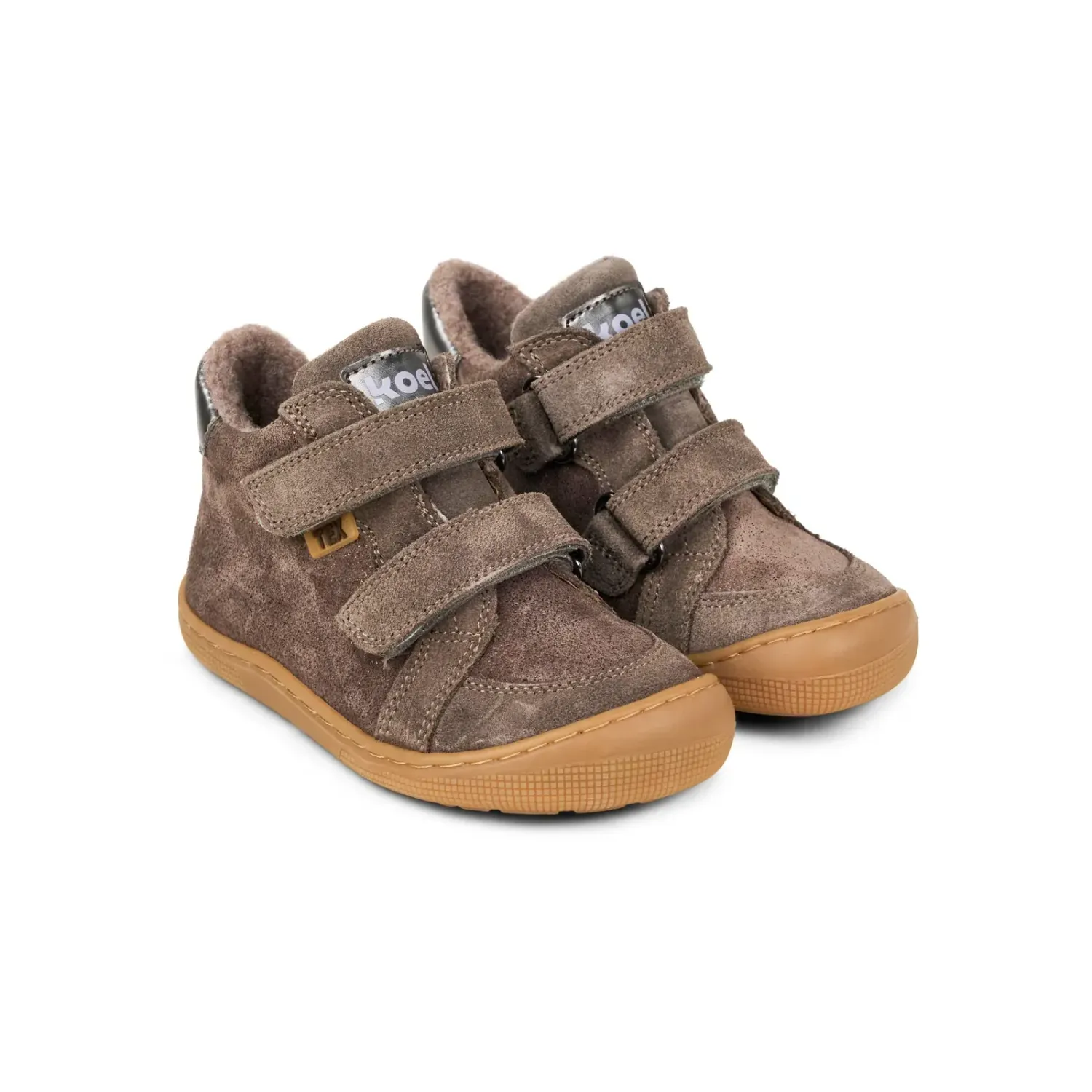 KOEL Dimo Fantasy Taupe warme Barfußschuhe Mädchen