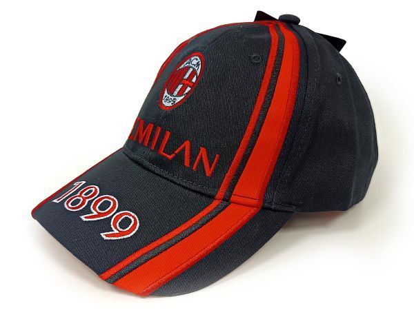 Cappellino Milan ufficiale in cotone rosso/nero