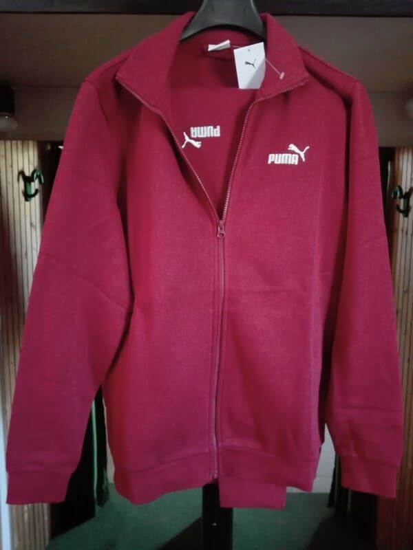 Tuta zip intera da uomo Essentials sweat bordeaux - Puma