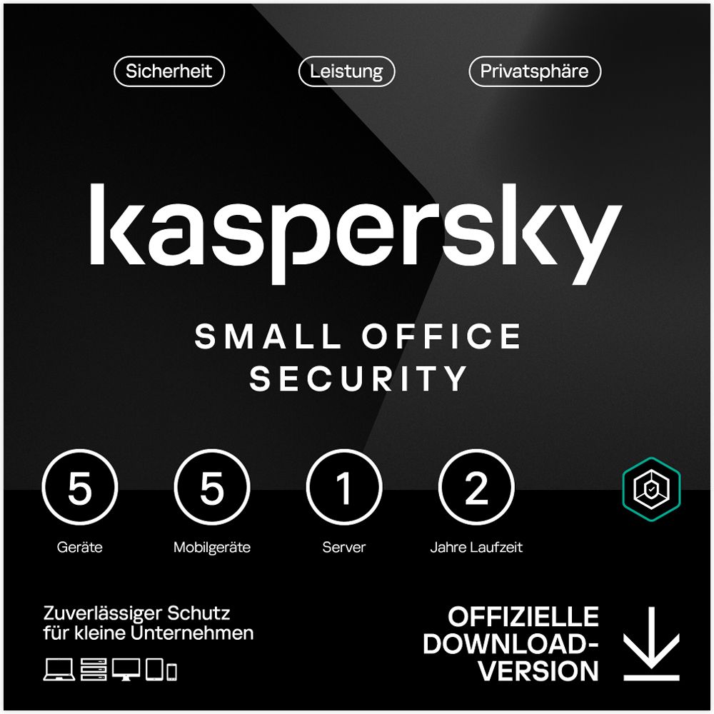 Kaspersky Small Office Security | 5+5+1 | 2 Jahre | stets aktuell | ESD