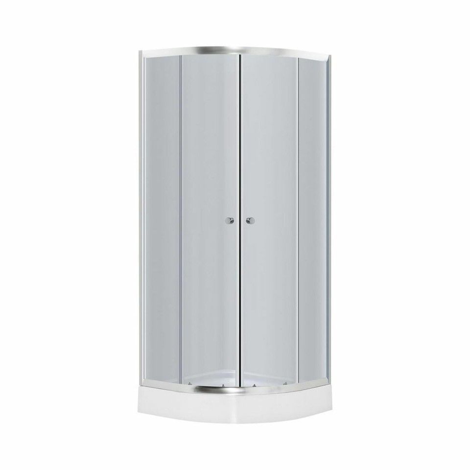 Viertelkreis Duschkabine 80 x 80 cm Duschtasse Duschabtrennung Duschwanne Dusche