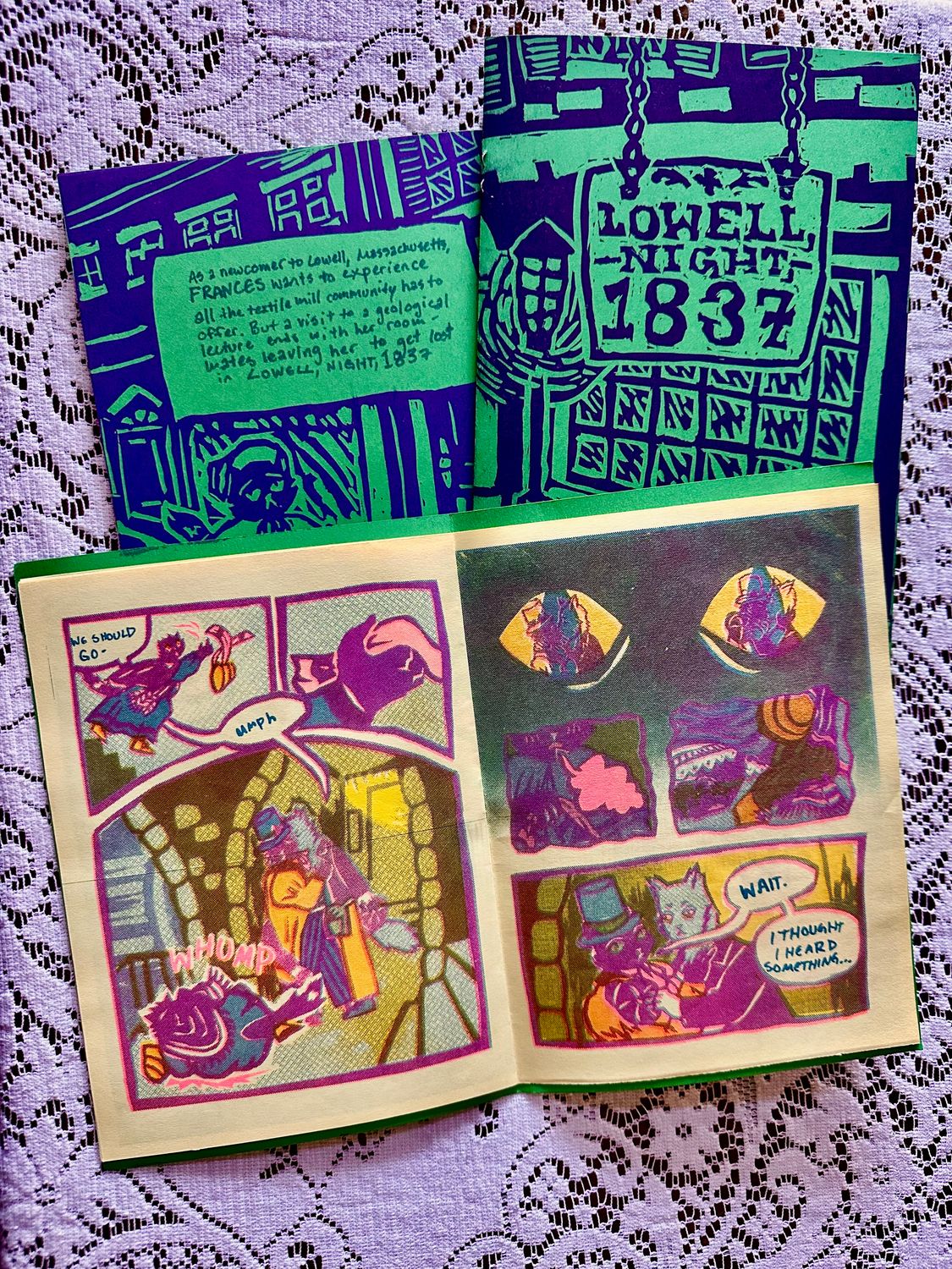 LOWELL, NIGHT, 1837 Minicomic