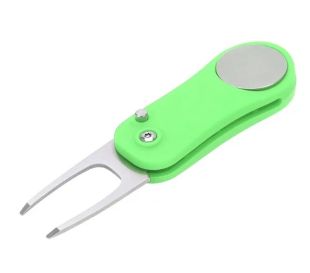 Divot Tool de Golf Plegable con Marcador Magnético – Reparador de Green