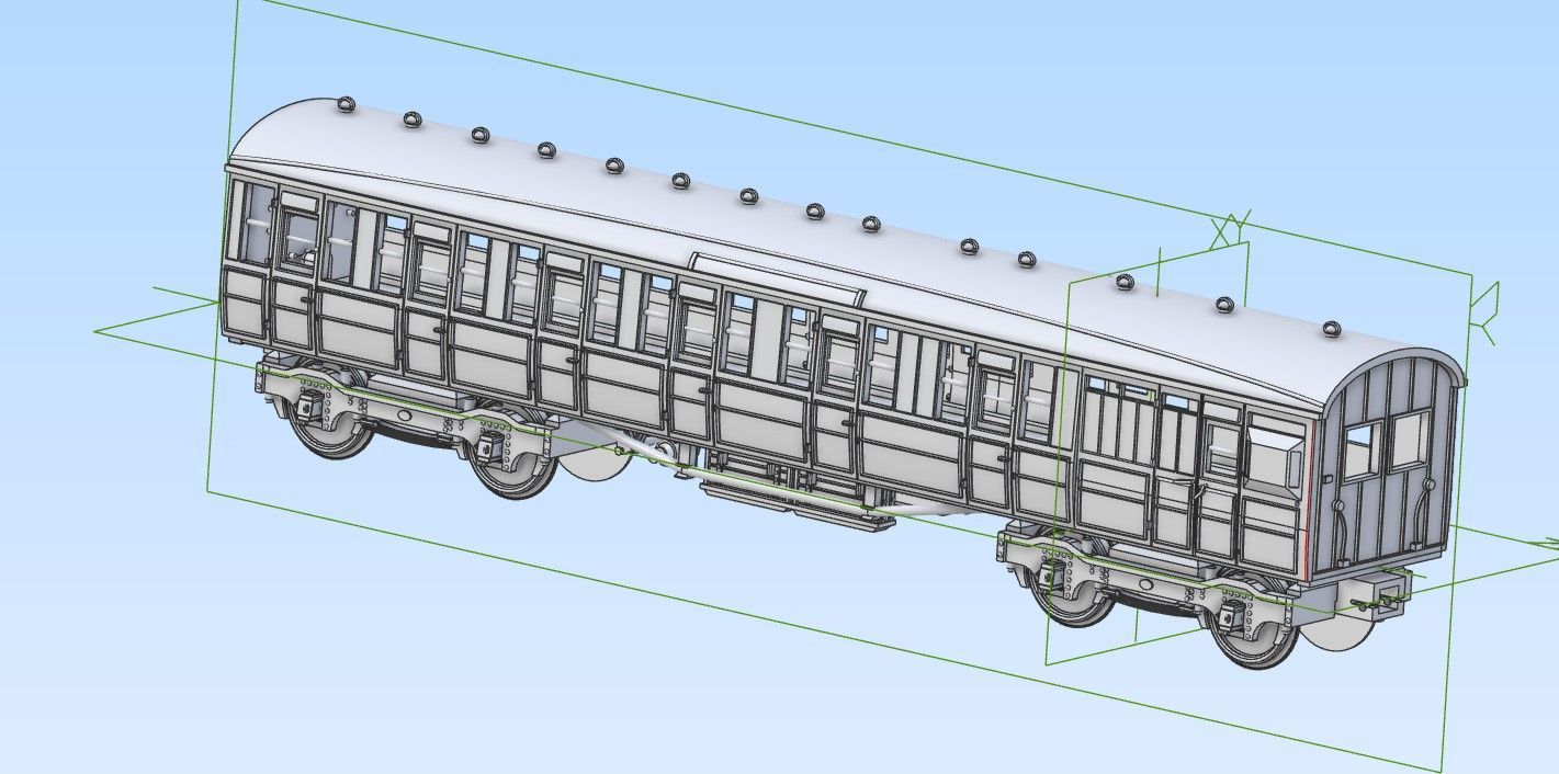 N Gauge kit 229 : 51' 1½ N Gauge kit 229 : 51' 1½" Gresley 6 compartment brake composite and driving trailer diagrams 118 / 318