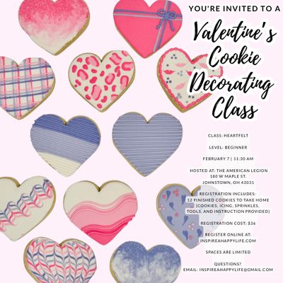 Heartfelt - Valentine’s Cookie Class
