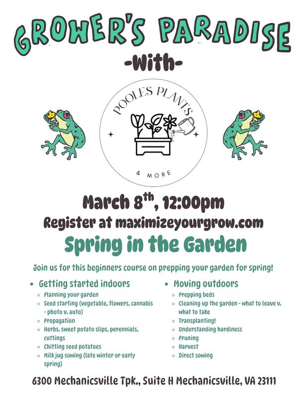 Spring in the Garden Class and Veggie Sale