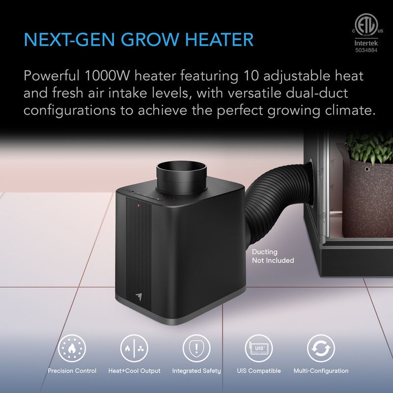 THERMOFORGE S7, Plant Heater 1000W with 10 Heating and Air Intake Levels