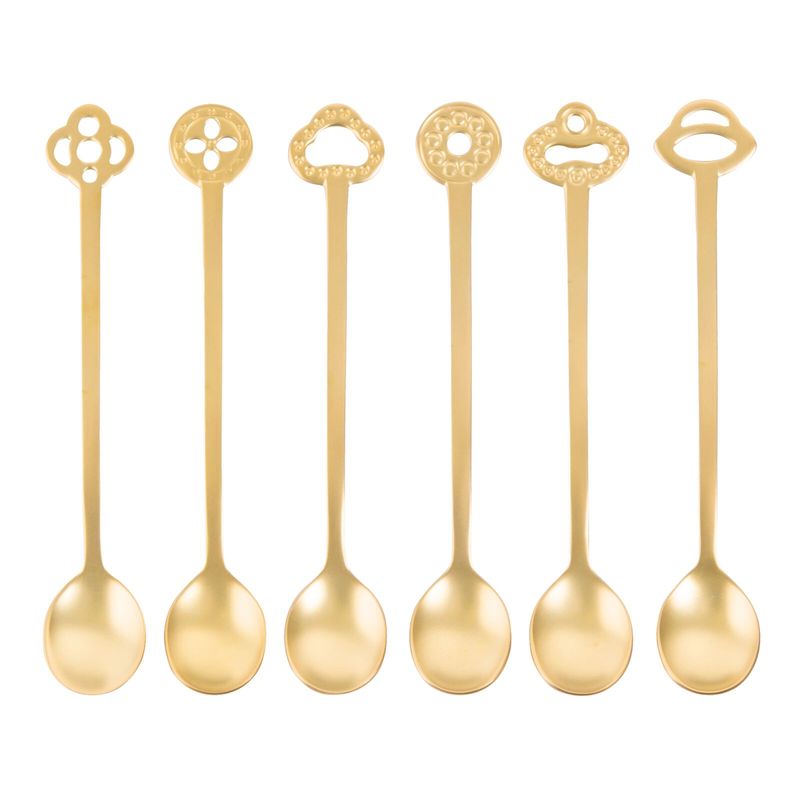 Set 6 Cuillers Party Oriental - Antique Doré Set 6 Cuillers Party Oriental - Antique Doré