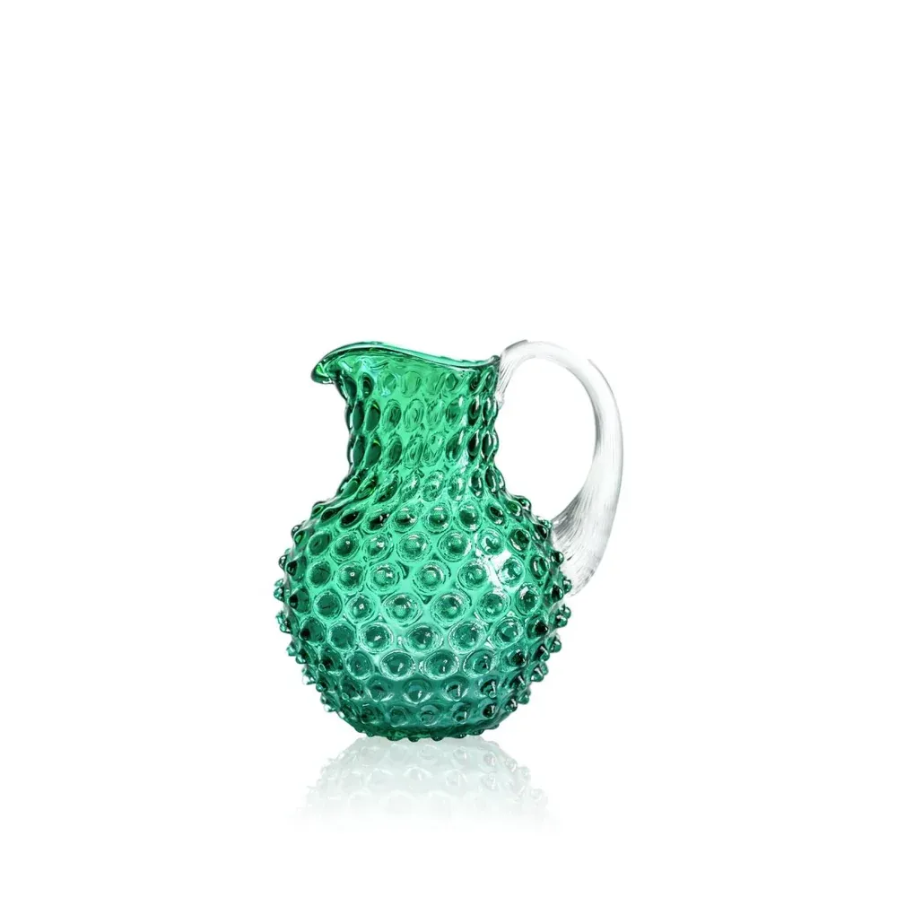 Pichet à relief clouté vert foncé, petit format