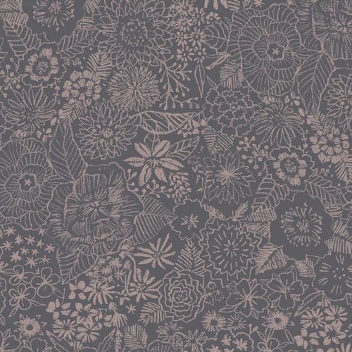 Floral Imprint Carbon | Sgraffito | Art Gallery Fabrics | SGF-50309 Floral Imprint Carbon | Sgraffito | Art Gallery Fabrics | SGF-50309