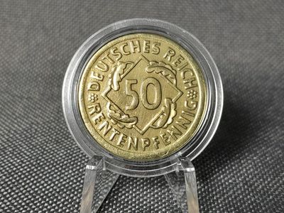 Münze Weimarer Republik 1924 A 50 Rentenpfennig Berlin Erhaltung! Münze Weimarer Republik 1924 A 50 Rentenpfennig Berlin Erhaltung!