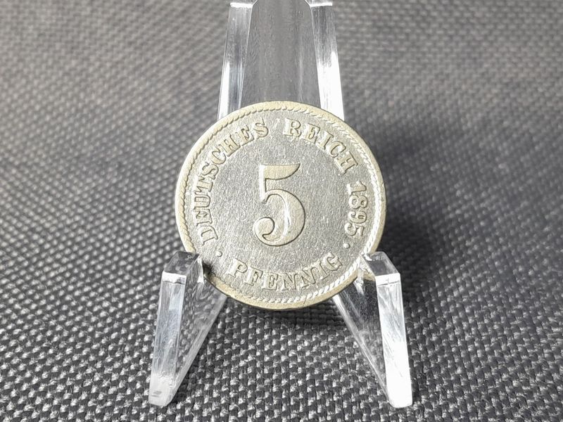 Münze Deutsches Kaiserreich 1895 F 5 Pfennig Stuttgart Erhaltung