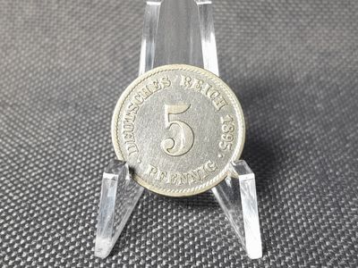 Münze Deutsches Kaiserreich 1895 F 5 Pfennig Stuttgart Erhaltung Münze Deutsches Kaiserreich 1895 F 5 Pfennig Stuttgart Erhaltung