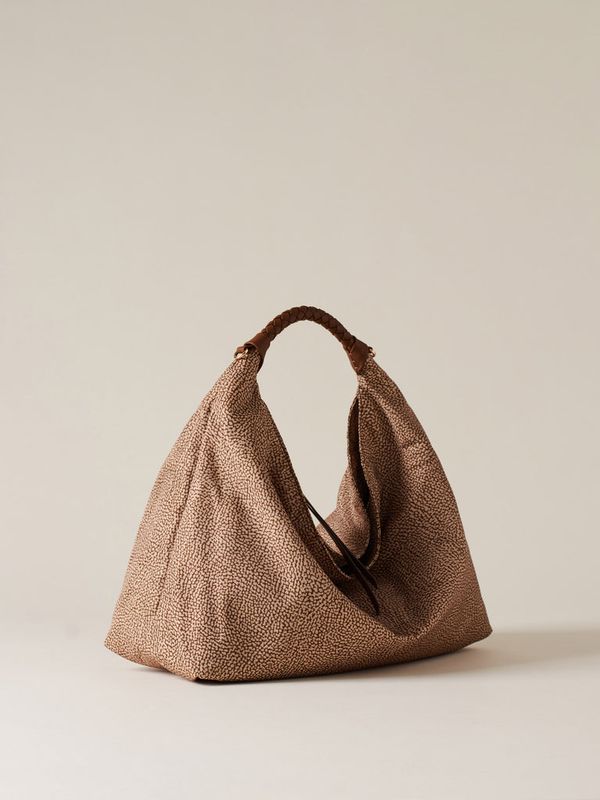 BORBONESE PLIE HOBO MEDIUM