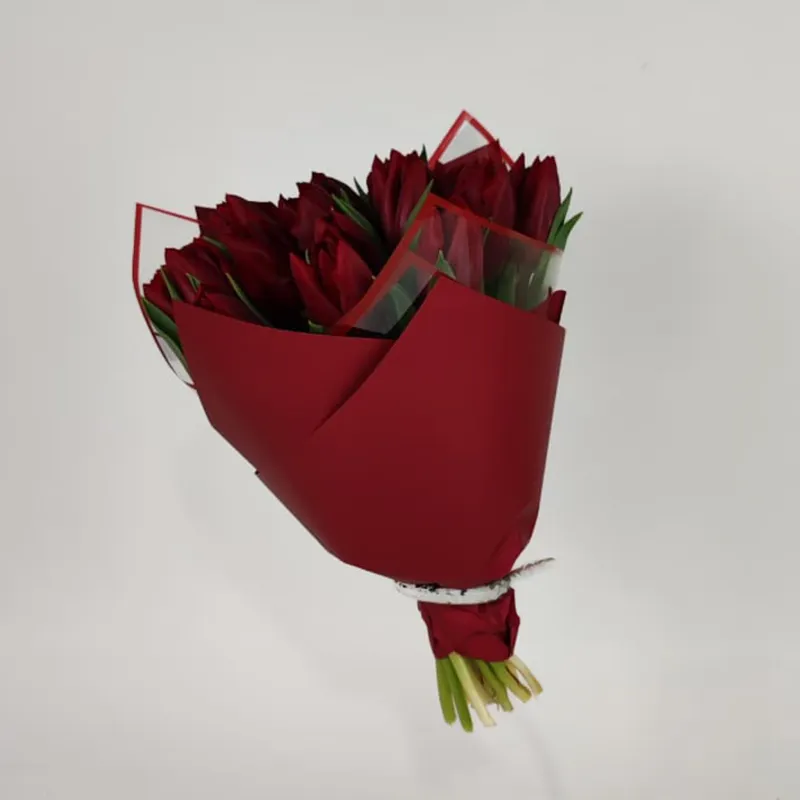 Bouquet of violet tulips (19 tulips)