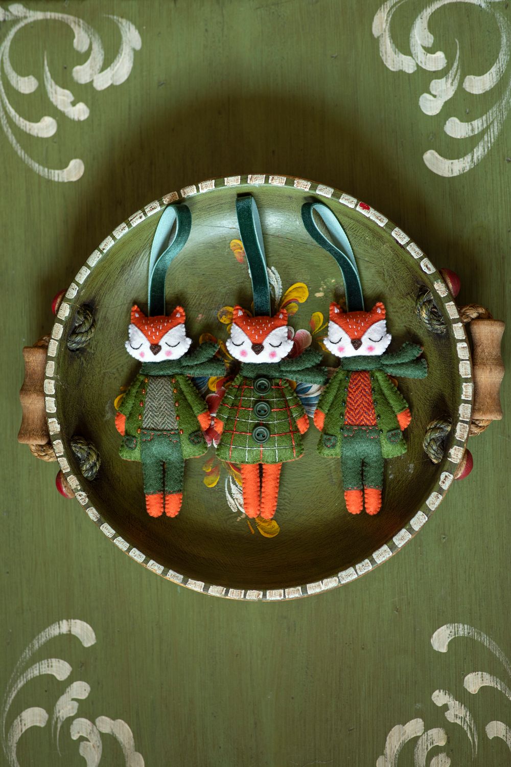 Orange Fox Handmade Felt Decoration