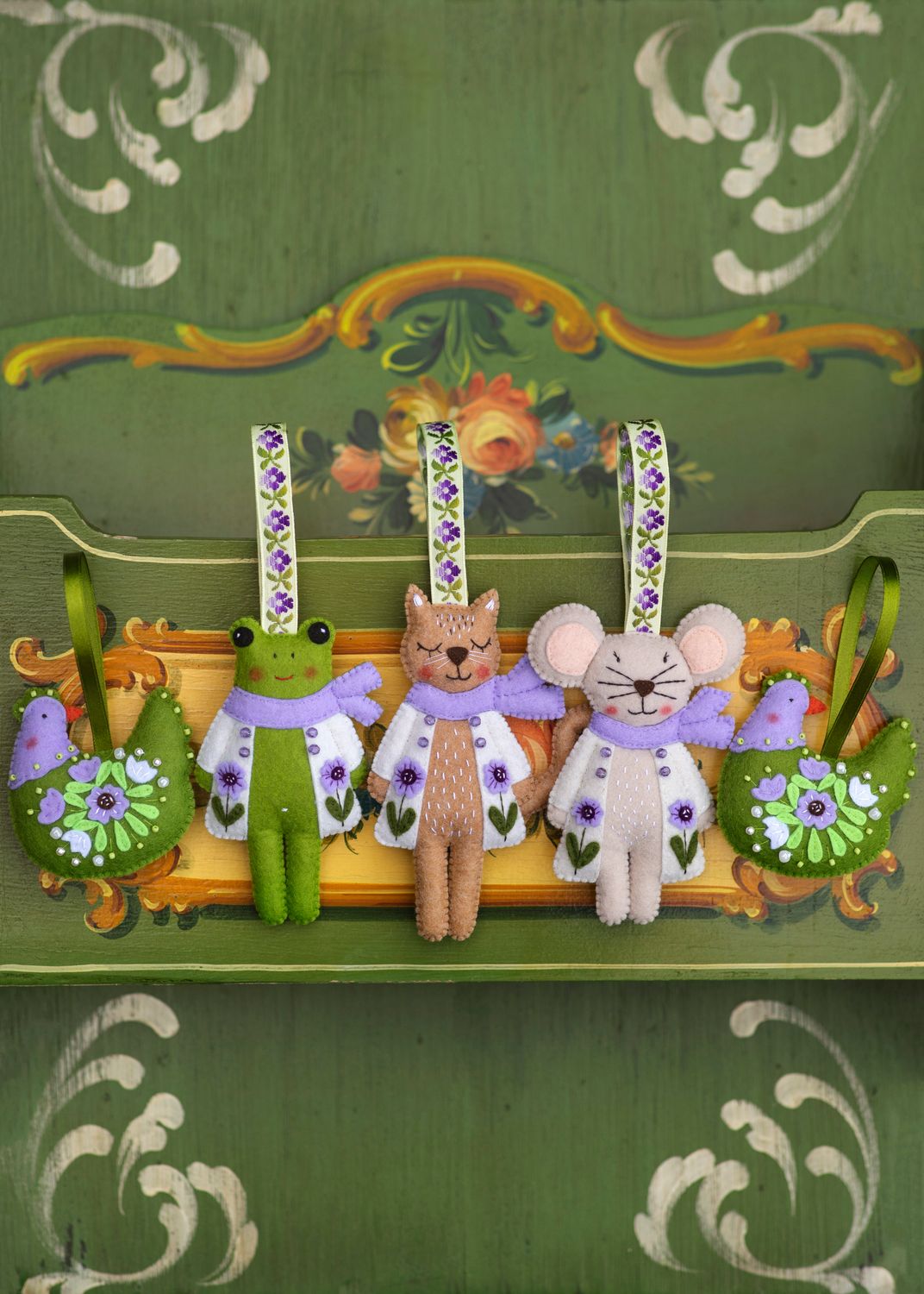 Spring Set Handmade Felt Decorations