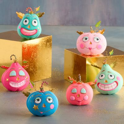 Pumpkin Pixies Tabletop Set Of 6 Halloween Decor Glitterville *SHIPS 9/2026* NEW 2026