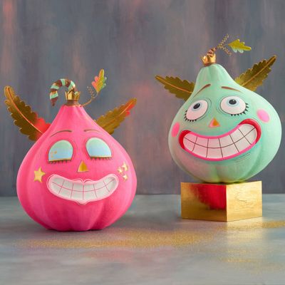 Squashy &amp; Squinkie Pumpkin Pixies Display Set Of 2 Halloween Decor Glitterville *SHIPS WITHIN 10 DAYS* NEW 2026