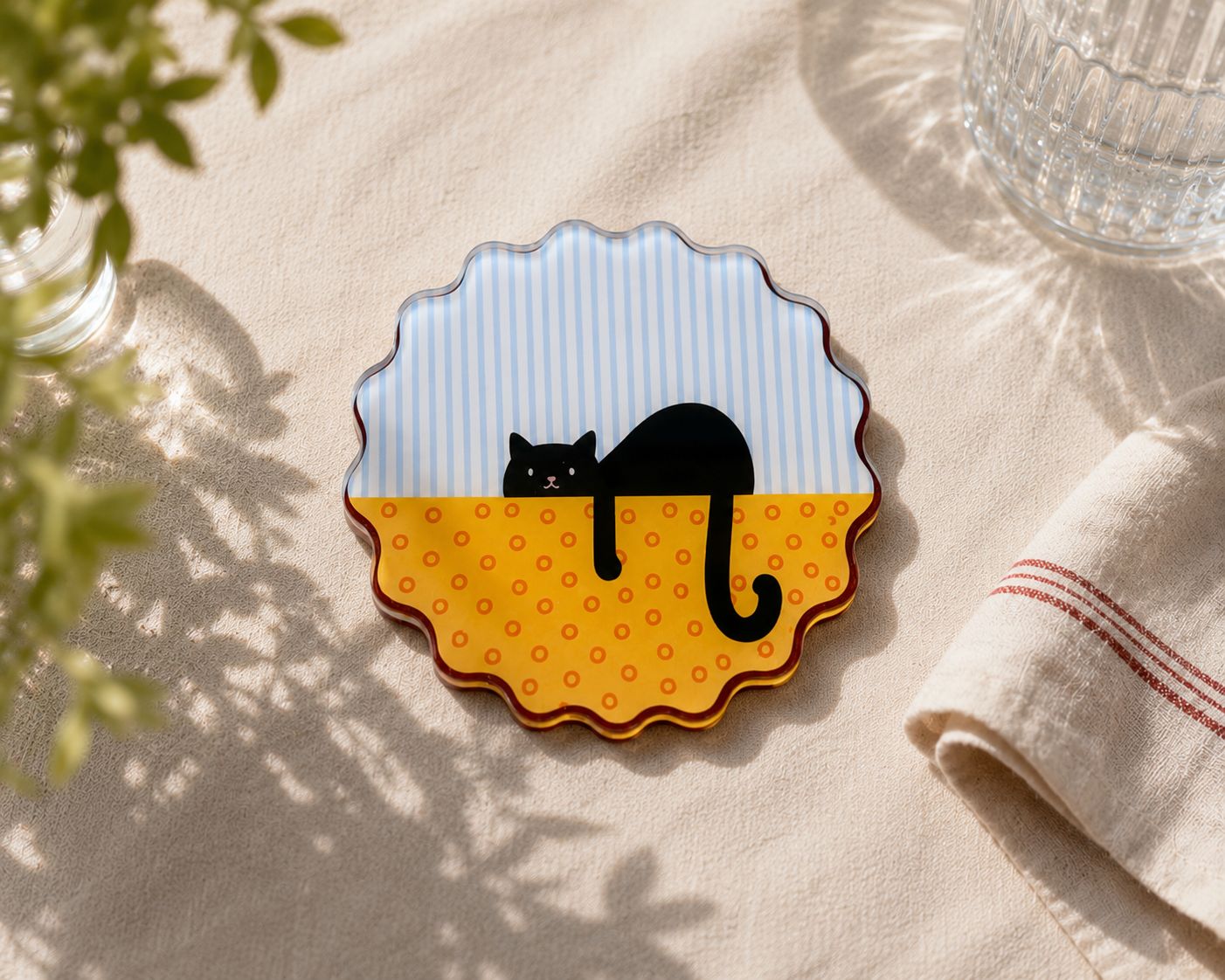 Lazy Cat — Acrylic Coaster