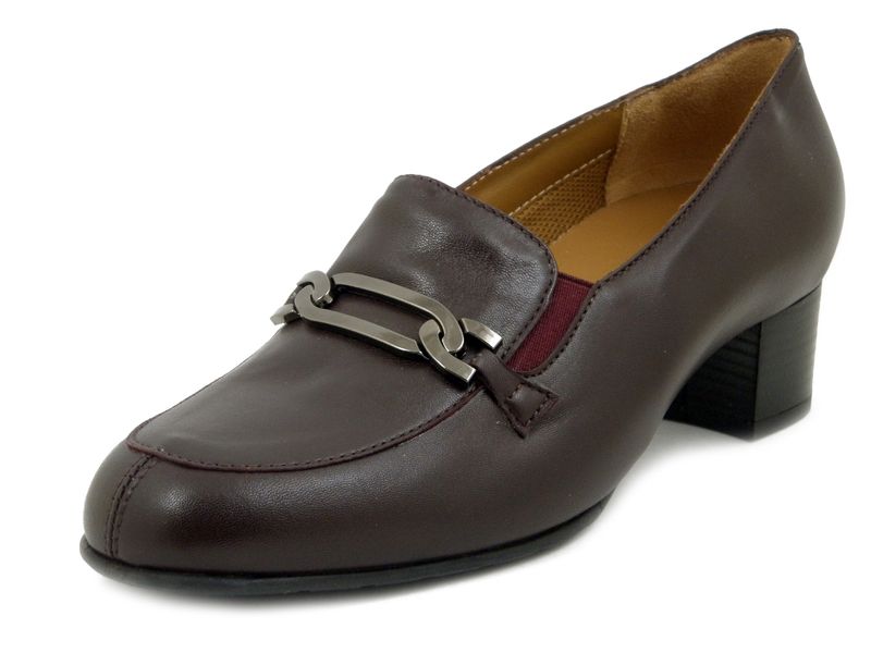 Mocassini Donna in Pelle Bordeaux, Tacco Basso 4 cm, Plantare Estraibile, Soffice Sogno - I4EST1 Mocassini Donna in Pelle Bordeaux, Tacco Basso 4 cm, Plantare Estraibile, Soffice Sogno - I4EST1