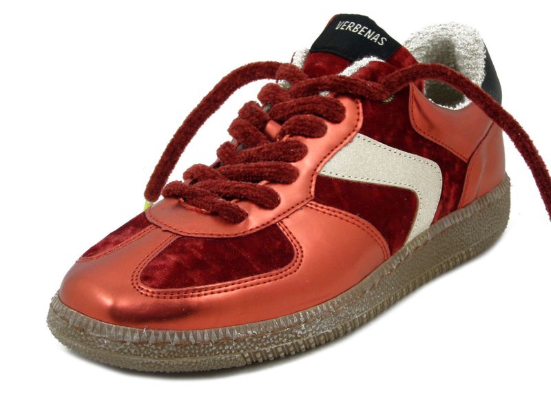 Sneakers Donna in Velluto Rosso, VERBENAS - SORA14 Sneakers Donna in Velluto Rosso, VERBENAS - SORA14