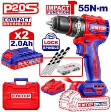 Compact brushless cordless impact drill