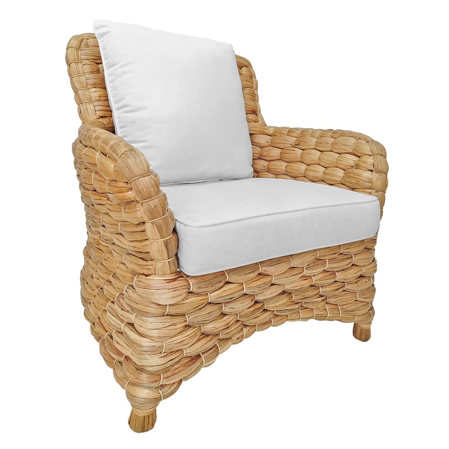 OC-65202- Atherton WideWeave Water Hyacinth Occasional Chair