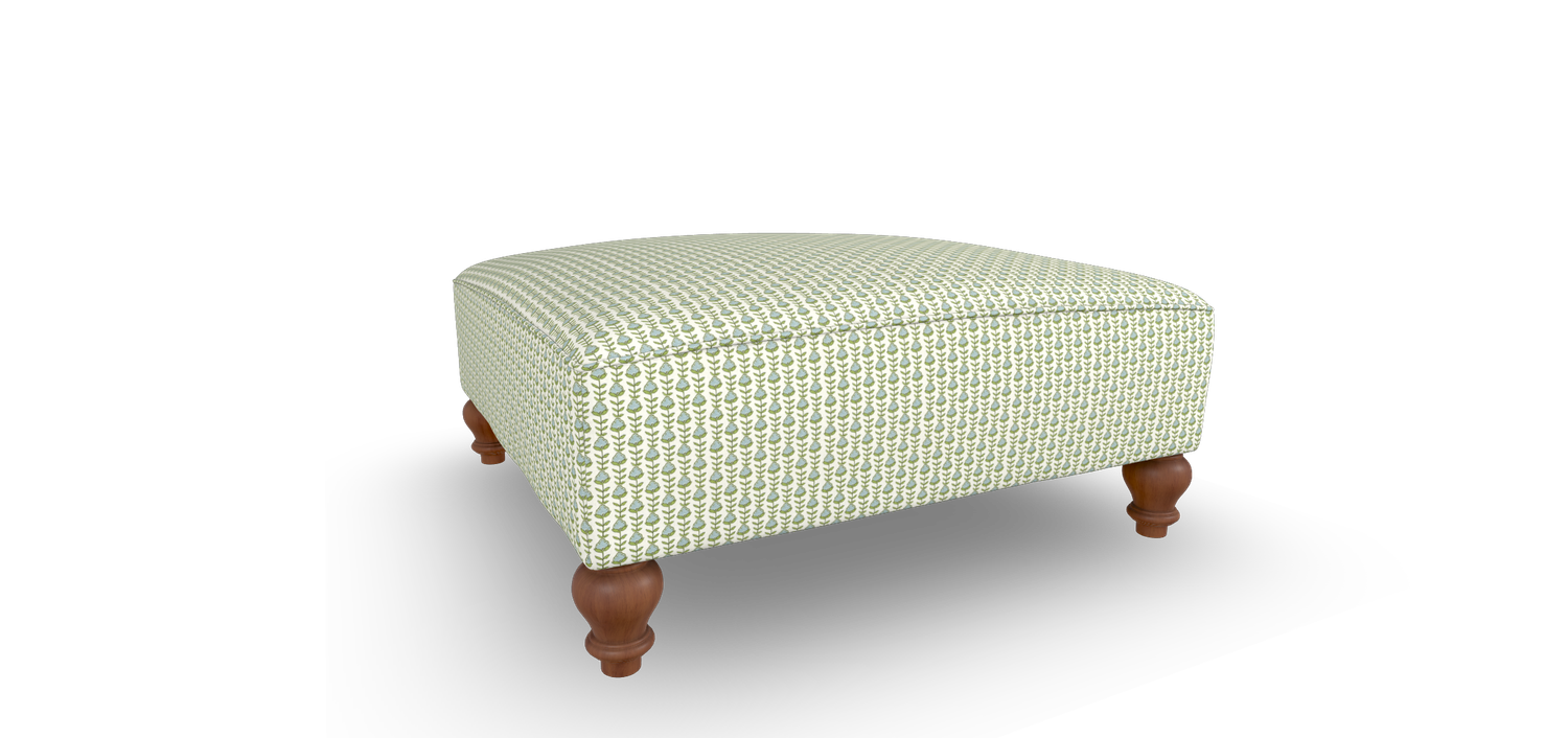 Renelle Bench Ottoman Moss Fabric