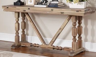 Vail II Flip Top Console Table (Multi Brown)