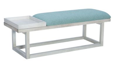 MAX BENCH W TRAY WHITEWASH AQUA