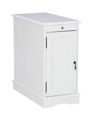 BARRON WHITE ACCENT TABLE W USB