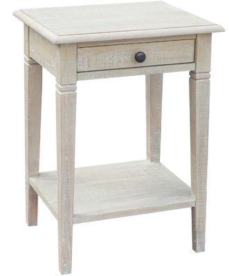 Dover Chairside Table (Smoky Beige)