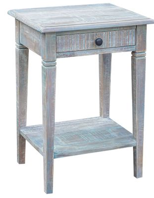 Dover Chairside Table (Light Blue Multi-Finish)