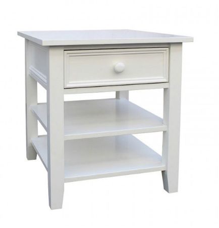 New Haven Chairside Table (White)