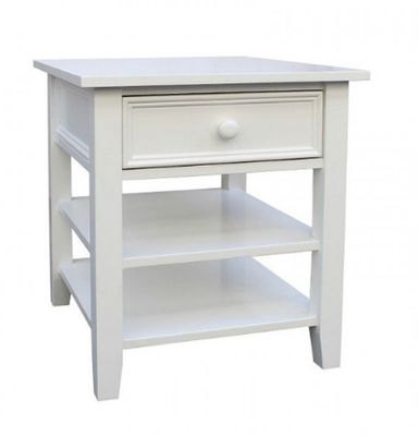 New Haven Chairside Table (White)