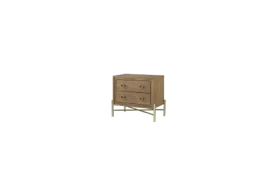 Elure 2-Drawer Nightstand -included USB -Latte
