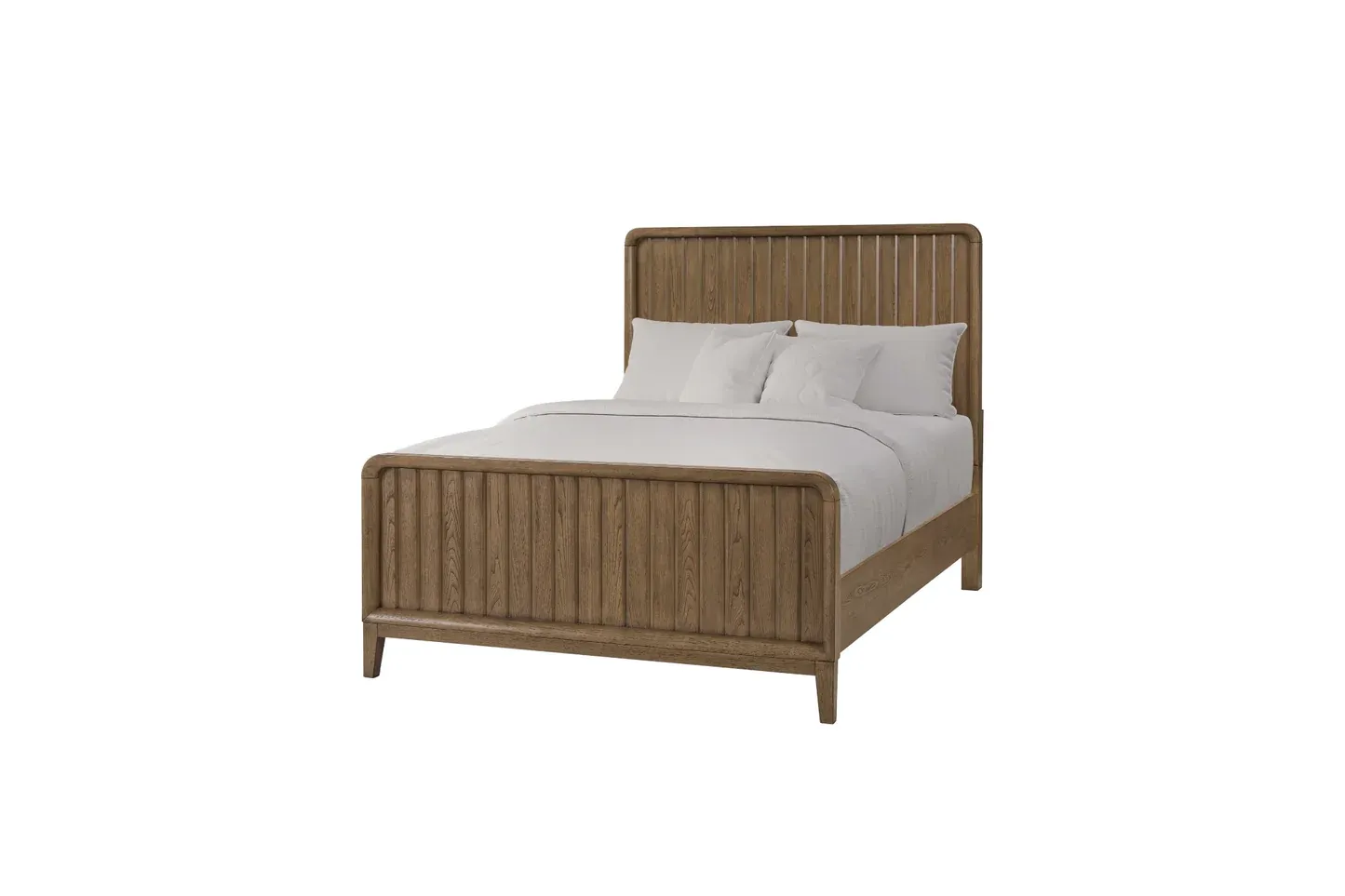 Elure Complete King Waterfall Panel Bed -Latte