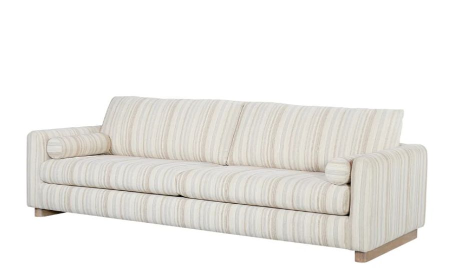 Trilogy Sofa w/ 2 Bolster Pillows - Oyster