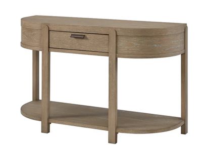Trilogy Curved 1-Drawer Console - Toffee