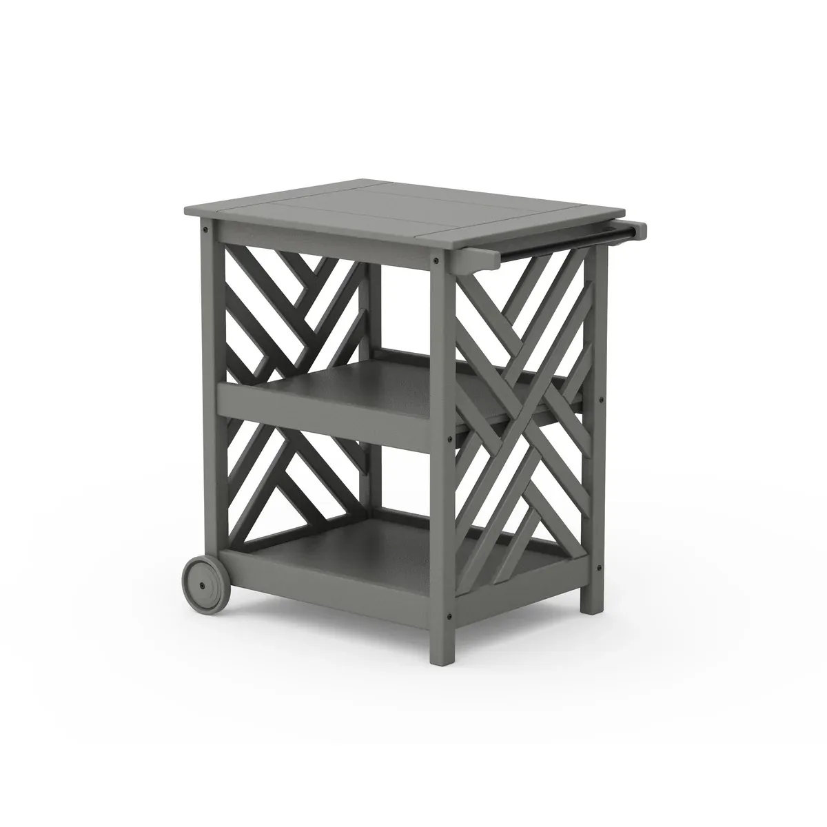 Chippendale Bar Cart in Slate Grey