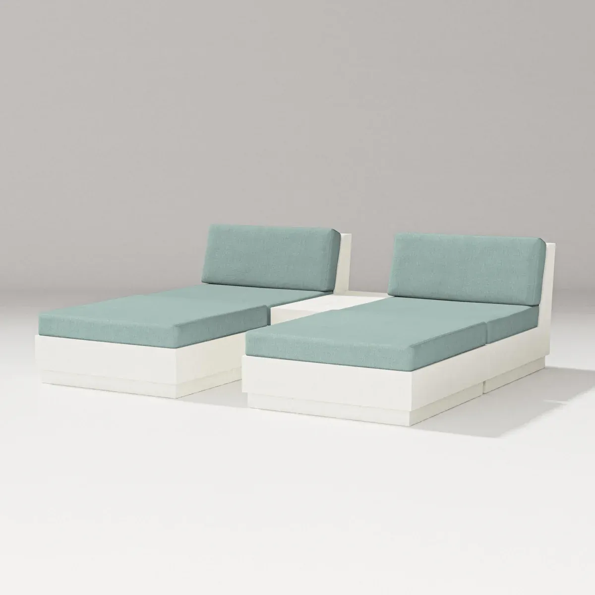 Elevate Double Chaise Set Vint White/ Glacier Spa