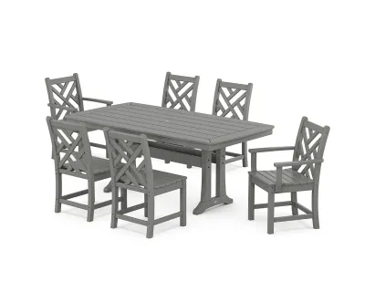 PWS868-1 Chippendale 7-Piece Dining Slate Grey