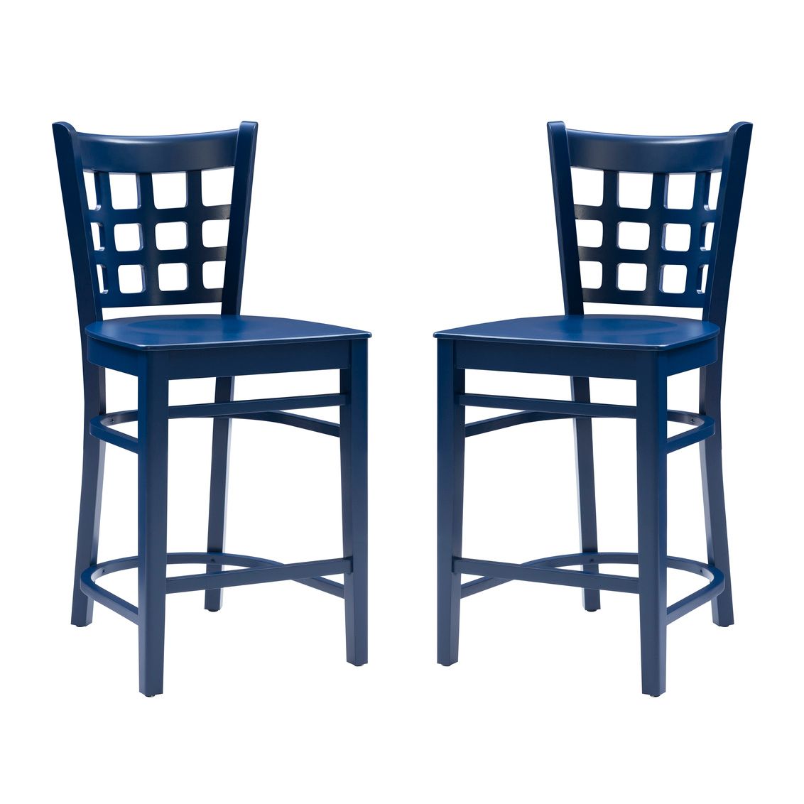 LUNA NAVY COUNTER STOOL W WOOD SEAT