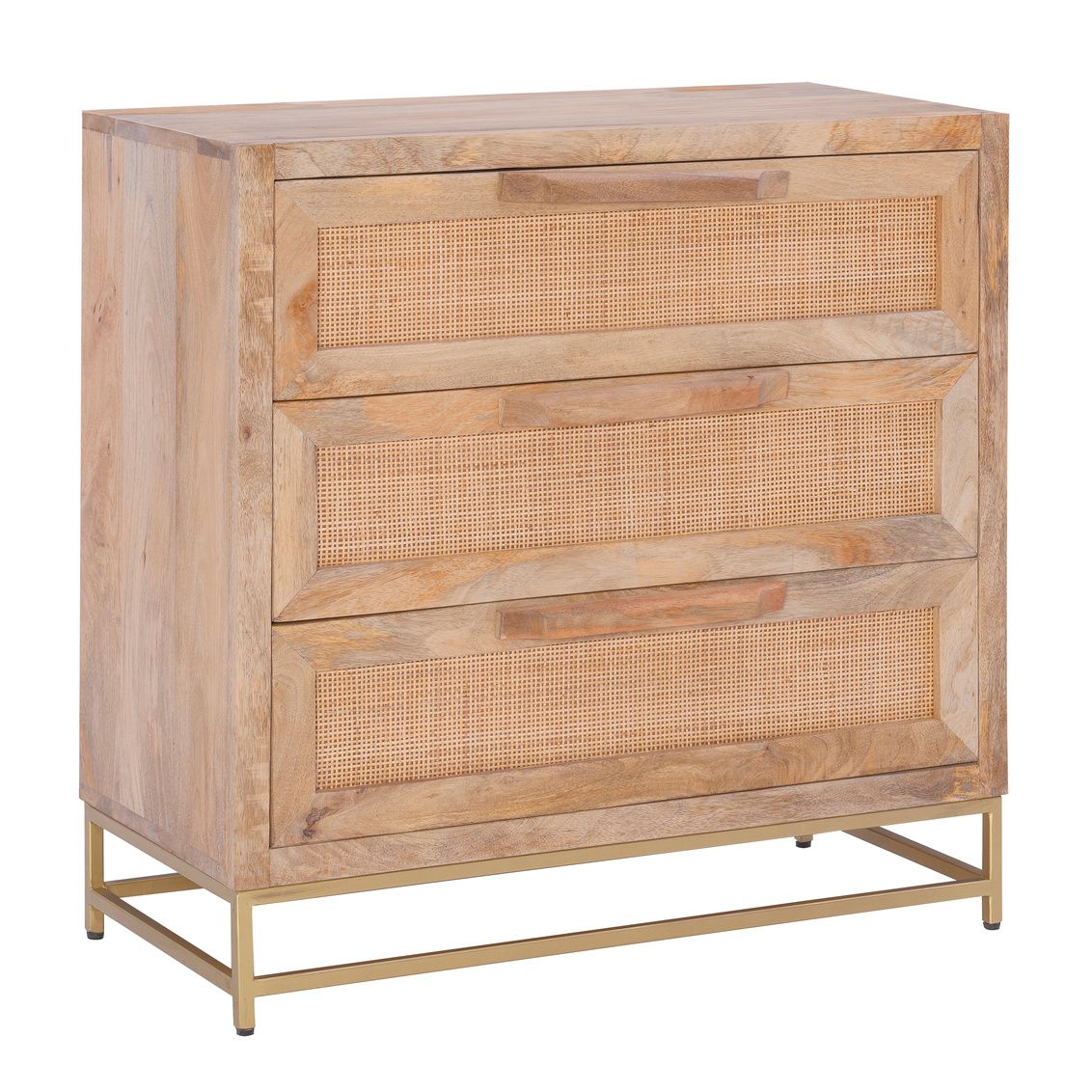 RAPHAEL CANE CABINET THREE DRAWERS
