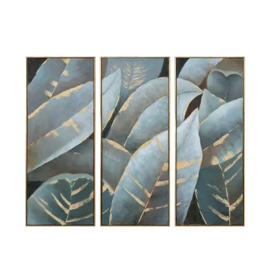 51x21" Stylized Palms Wall Art